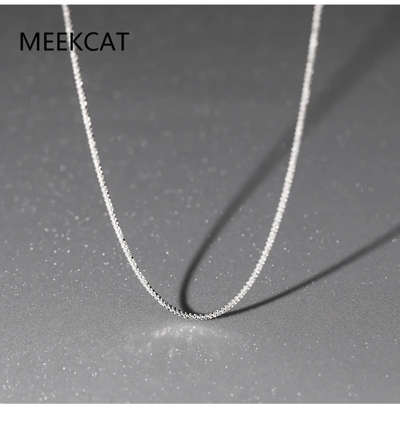 Crystal Choker Necklace - 925 Sterling Silver Sparkling Chain Pendant