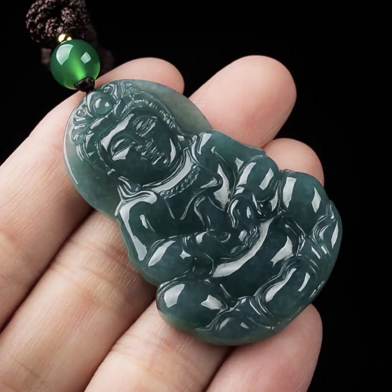 Jewelry & Watches Review - Genuine A-grade Guanyin Buddha , blue