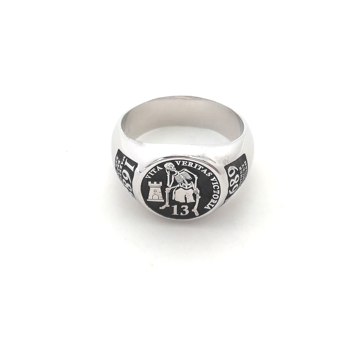 Custom Engraved 17mm Round Top - Mens Signet Ring ulasan dan harga