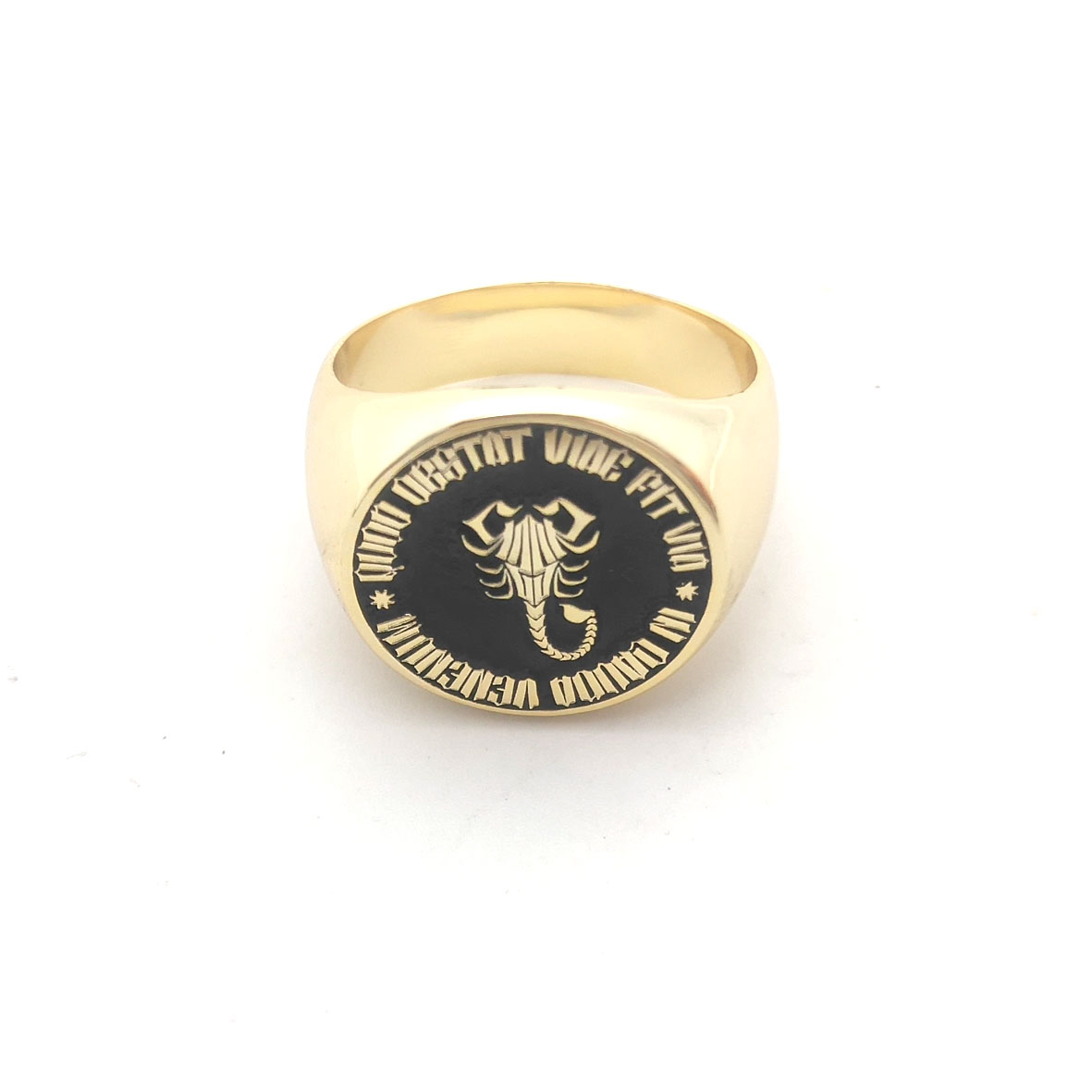 Custom Engraved 17mm Round Top - Mens Signet Ring ulasan dan harga