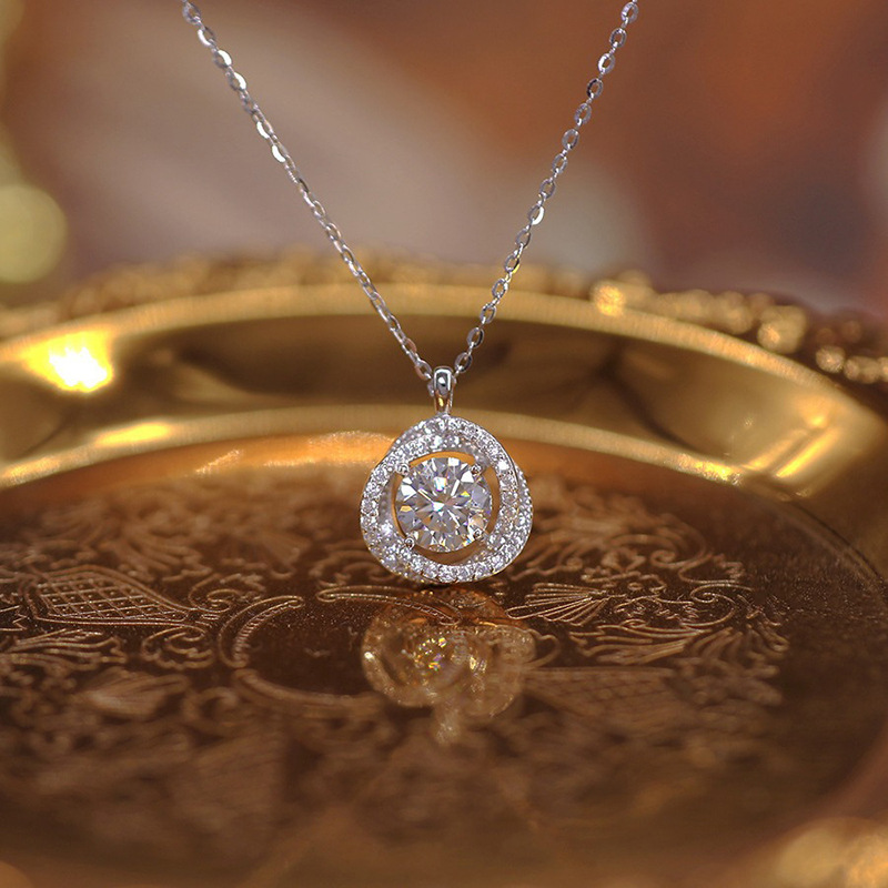 925 Sterling Silver Jewelry Ex - Crystal Choker Necklace ulasan dan harga