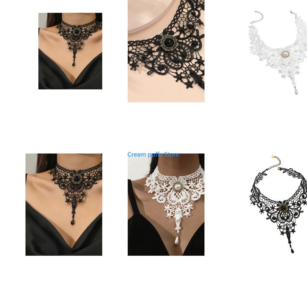 50LE Lace Choker Necklaces Got - Crystal Choker Necklace ulasan dan harga