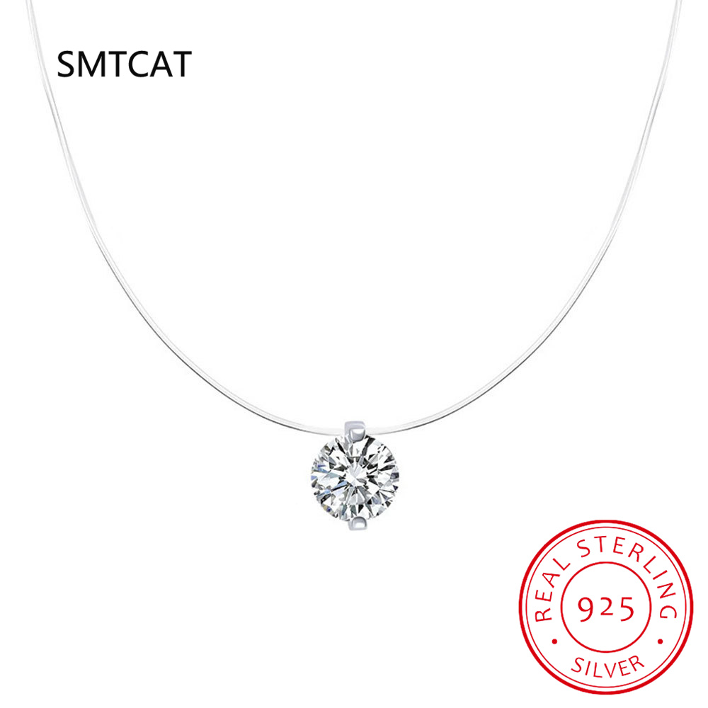 0.5-2CT D Color Moissanite Nec - Crystal Choker Necklace ulasan dan harga