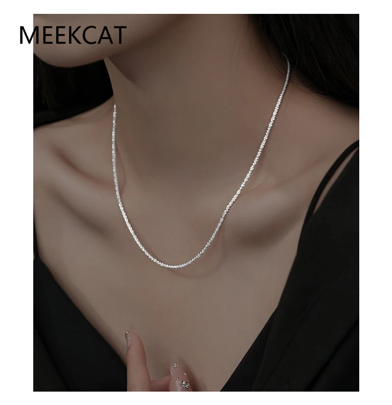 925 Sterling Silver Sparkling  - Crystal Choker Necklace ulasan dan harga