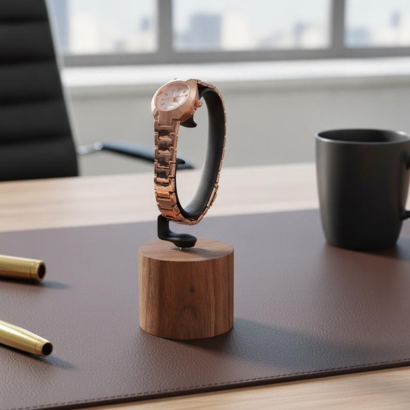 1PCS Wooden C-Shaped Watch Hol - Jewelry And Watches Inc ulasan dan harga
