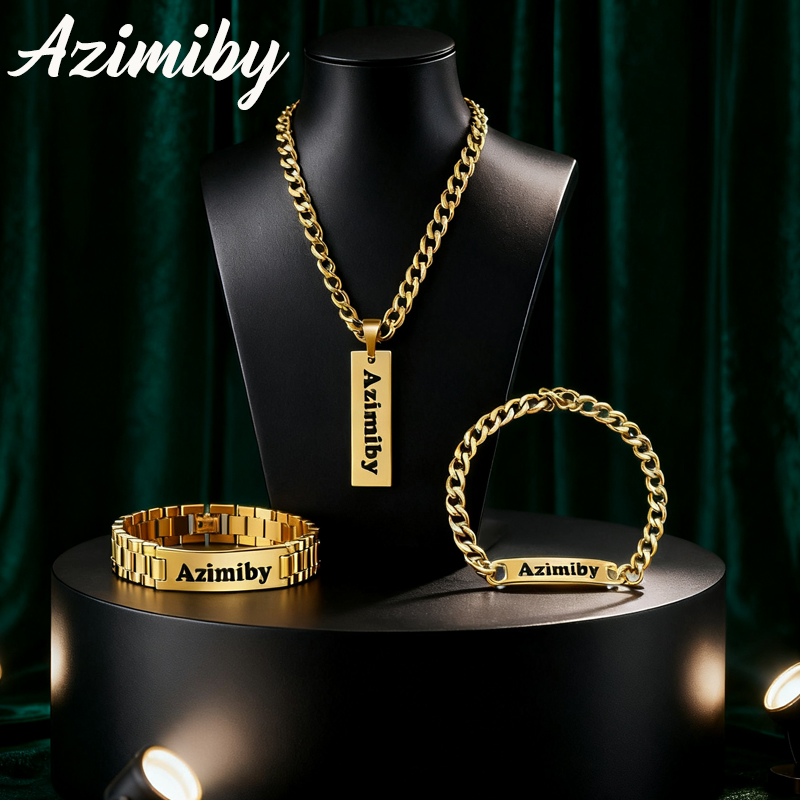 Azimiby Customizable Name Clas - Engraved Name Necklace ulasan dan harga