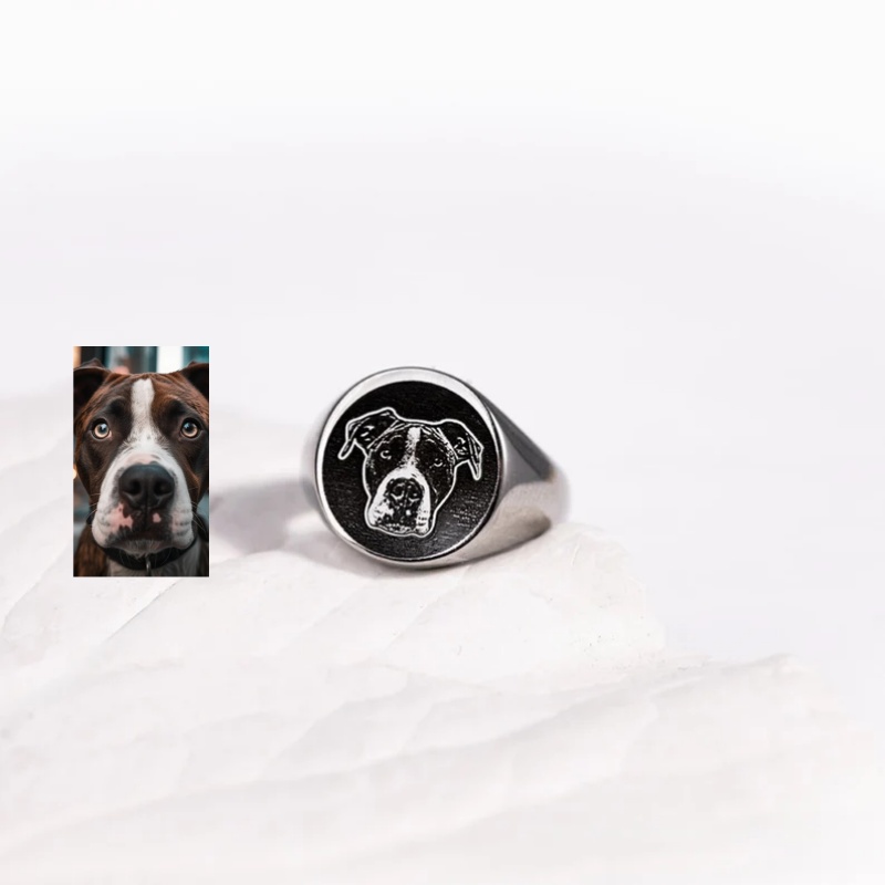 Custom Engrave Photo Signet Ri - Mens Signet Ring ulasan dan harga