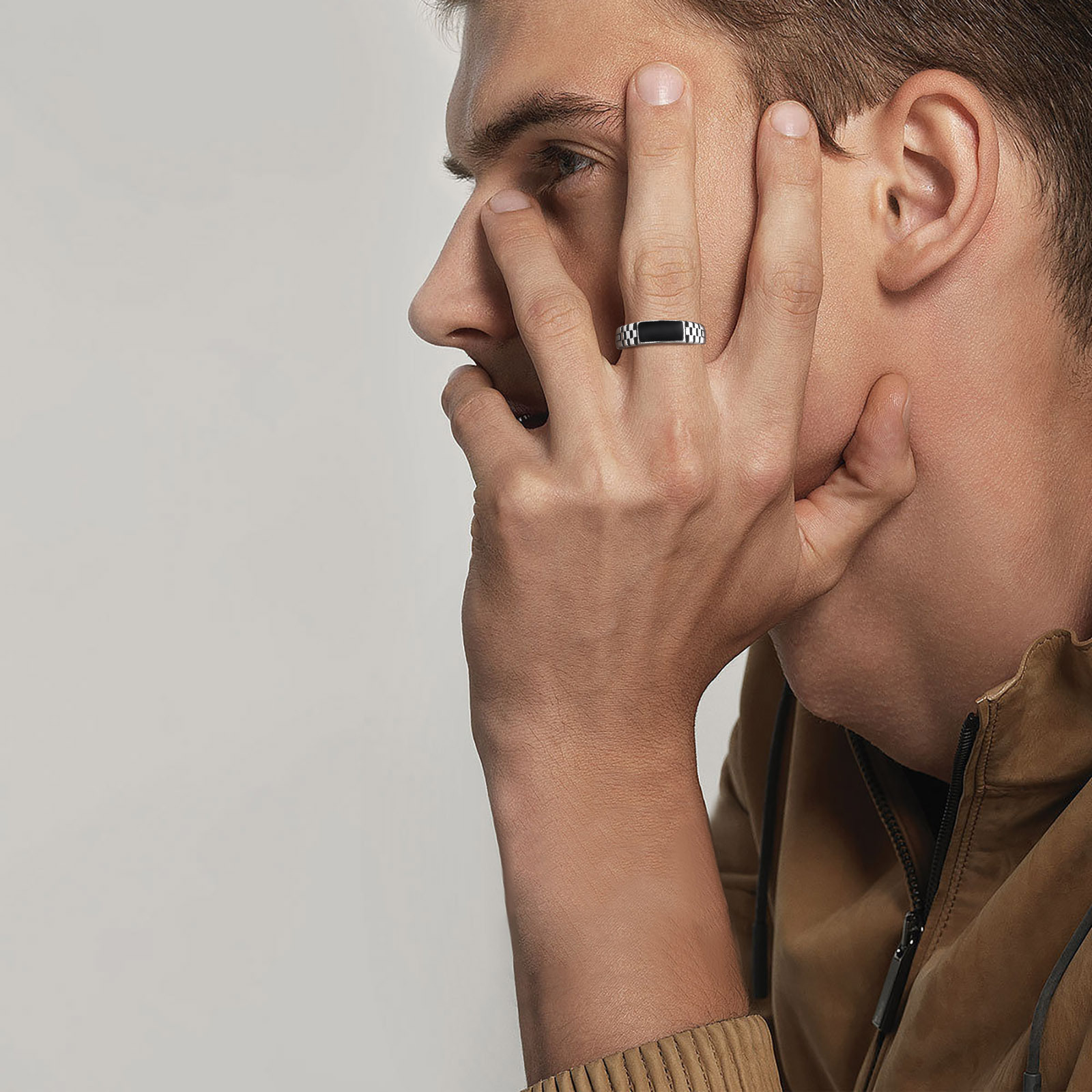 Vnox Mens Open Rings, Black En - Mens Signet Ring ulasan dan harga