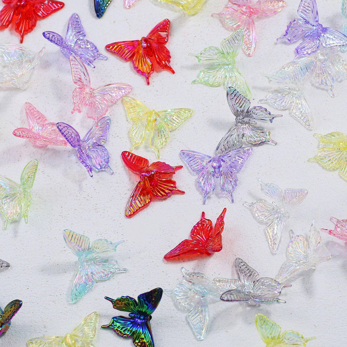 38*34mm Acrylic Butterfly UV M - Butterfly Pendant Necklace ulasan dan harga
