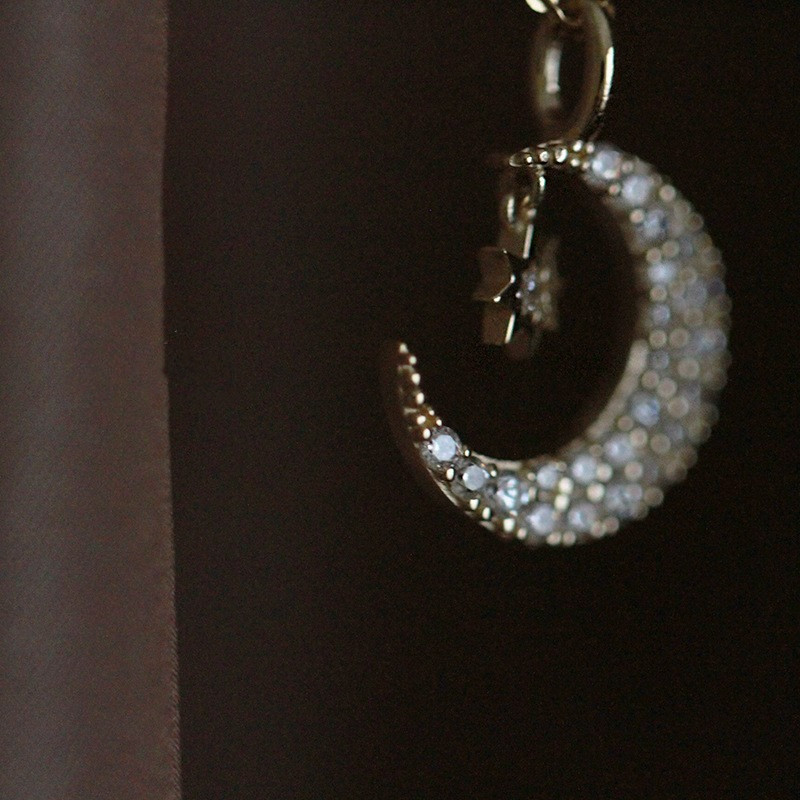 Exquisite Moon Star Shaped Pen - Crystal Choker Necklace ulasan dan harga