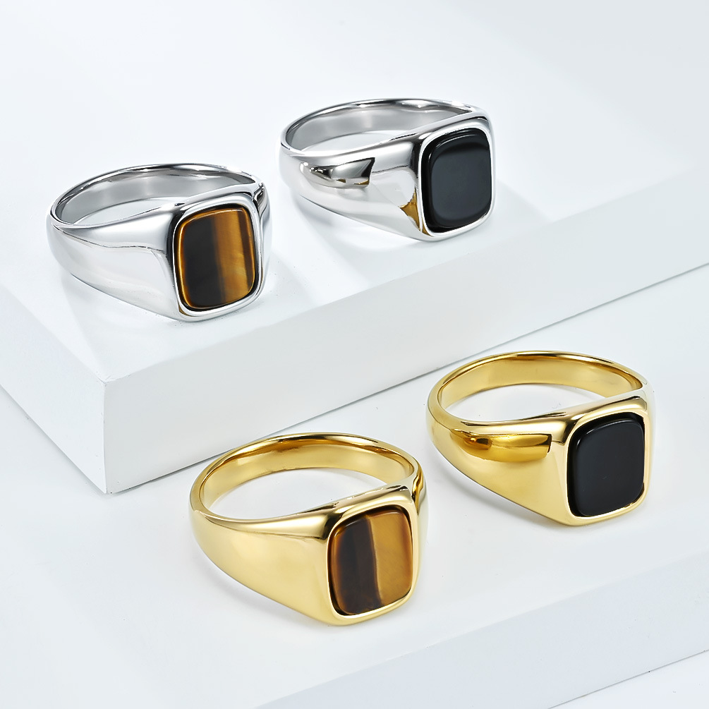 New Fashion Vintage Stainless  - Mens Signet Ring ulasan dan harga