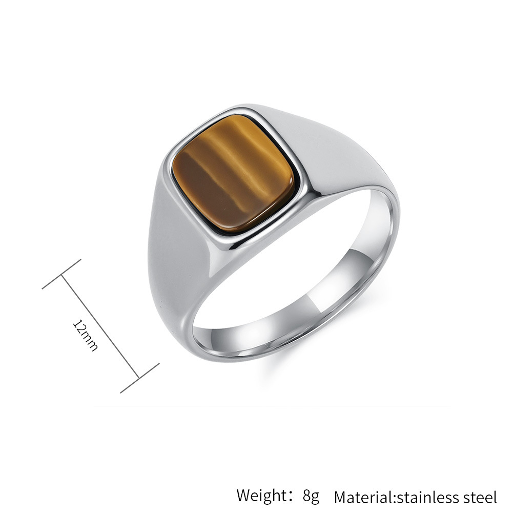 New Fashion Vintage Stainless  - Mens Signet Ring ulasan dan harga