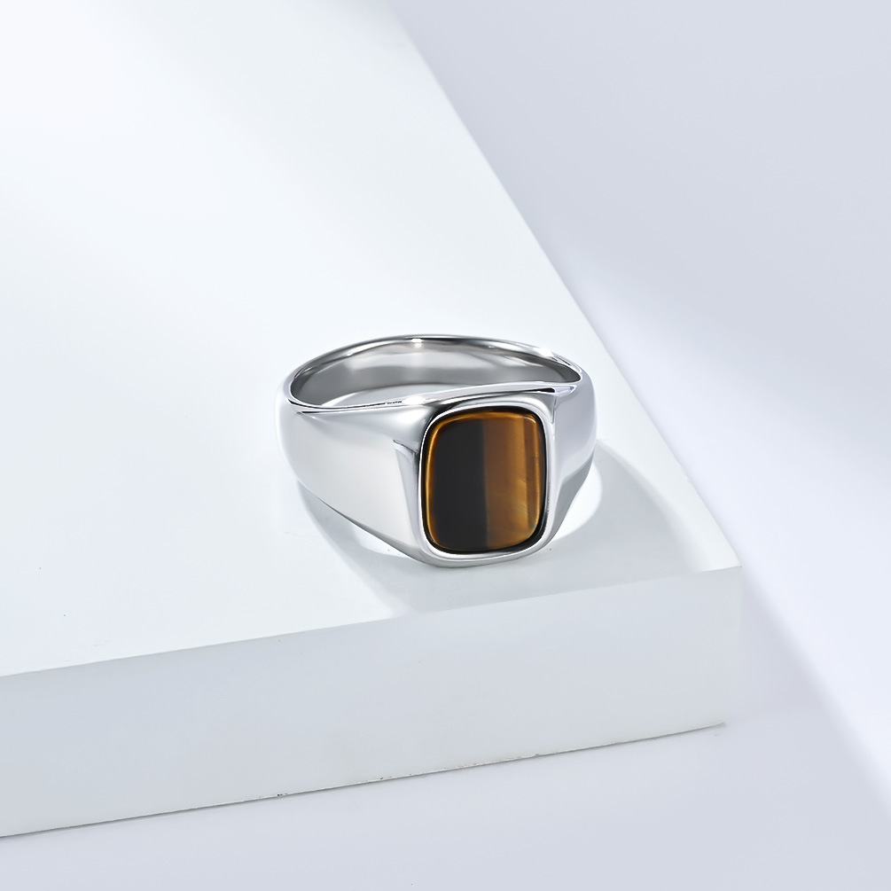 New Fashion Vintage Stainless  - Mens Signet Ring ulasan dan harga