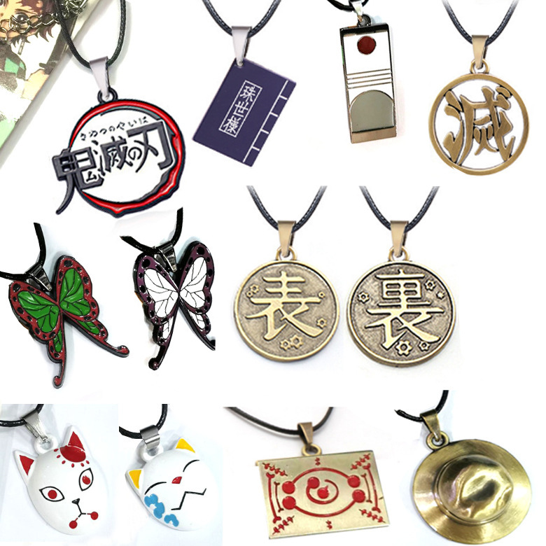 Demon Slayer Anime Pendant Nec - Butterfly Pendant Necklace ulasan dan harga