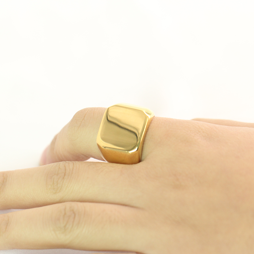 Free Engrave New Silver/Gold/B - Mens Signet Ring ulasan dan harga