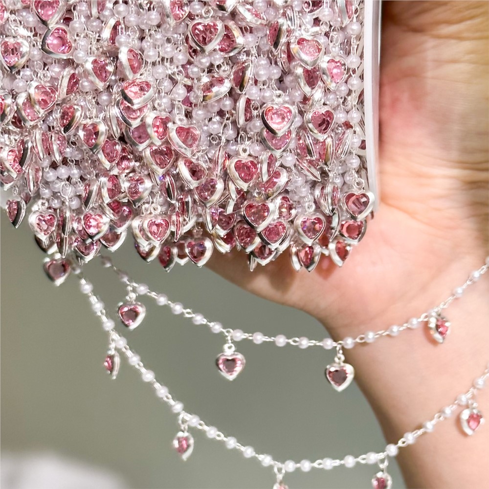 0.5Meter/1Meter Pink Crystal H - Crystal Choker Necklace ulasan dan harga