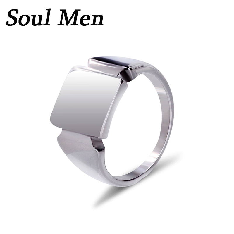 Soul Men Titanium Steel Rings  - Mens Signet Ring ulasan dan harga