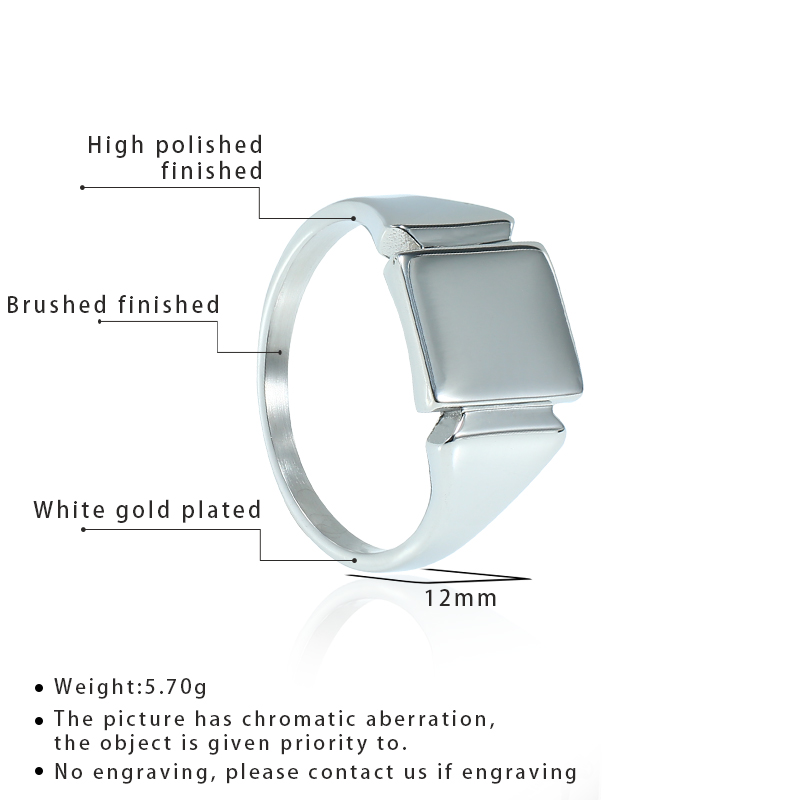 Soul Men Titanium Steel Rings  - Mens Signet Ring ulasan dan harga