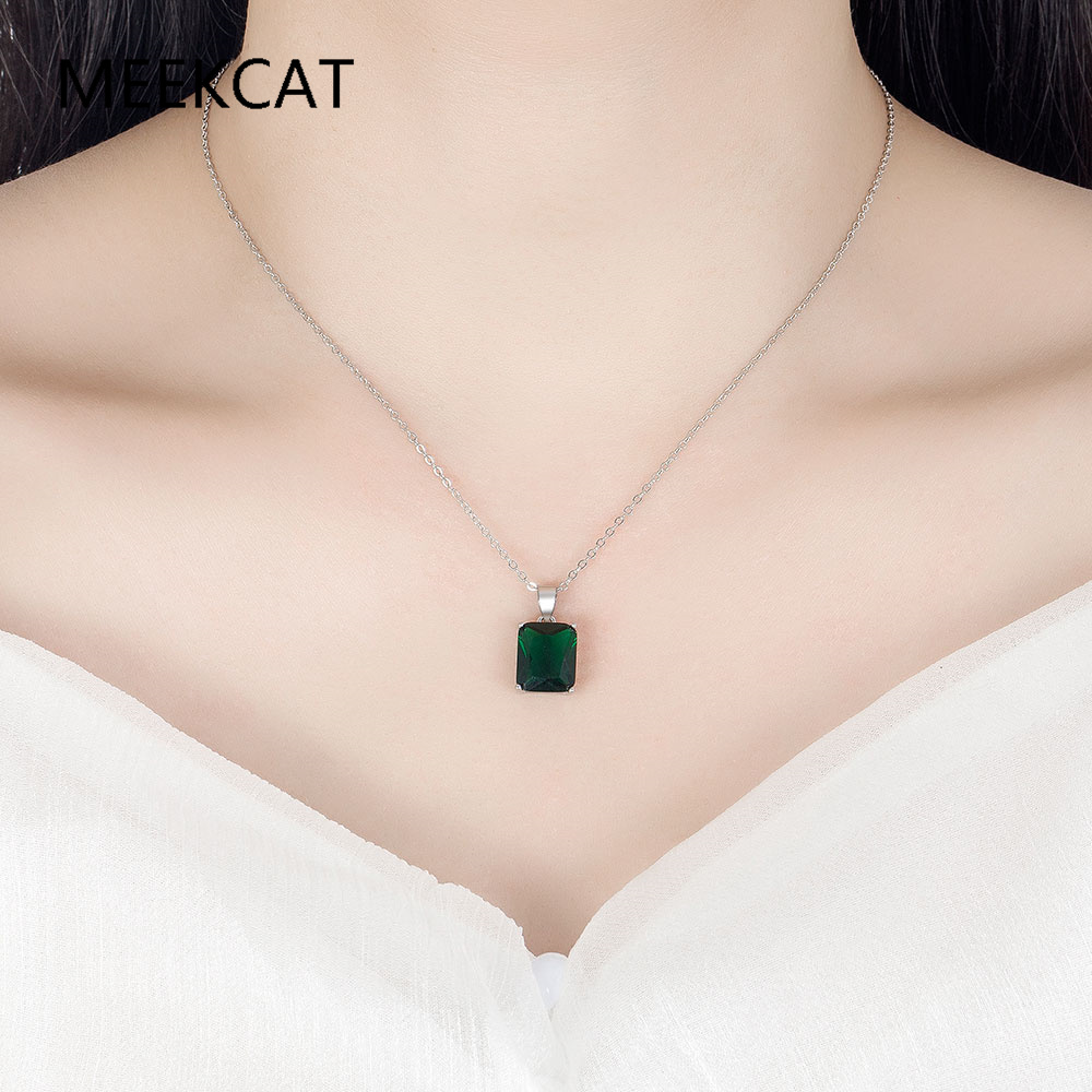 Emerald Cut Blue Topaz Created - Crystal Choker Necklace ulasan dan harga