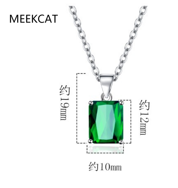 Emerald Cut Blue Topaz Created - Crystal Choker Necklace ulasan dan harga