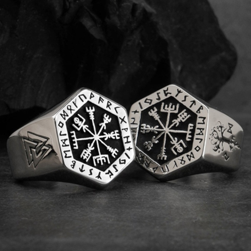 Vintage Viking Rune Signet Sca - Mens Signet Ring ulasan dan harga