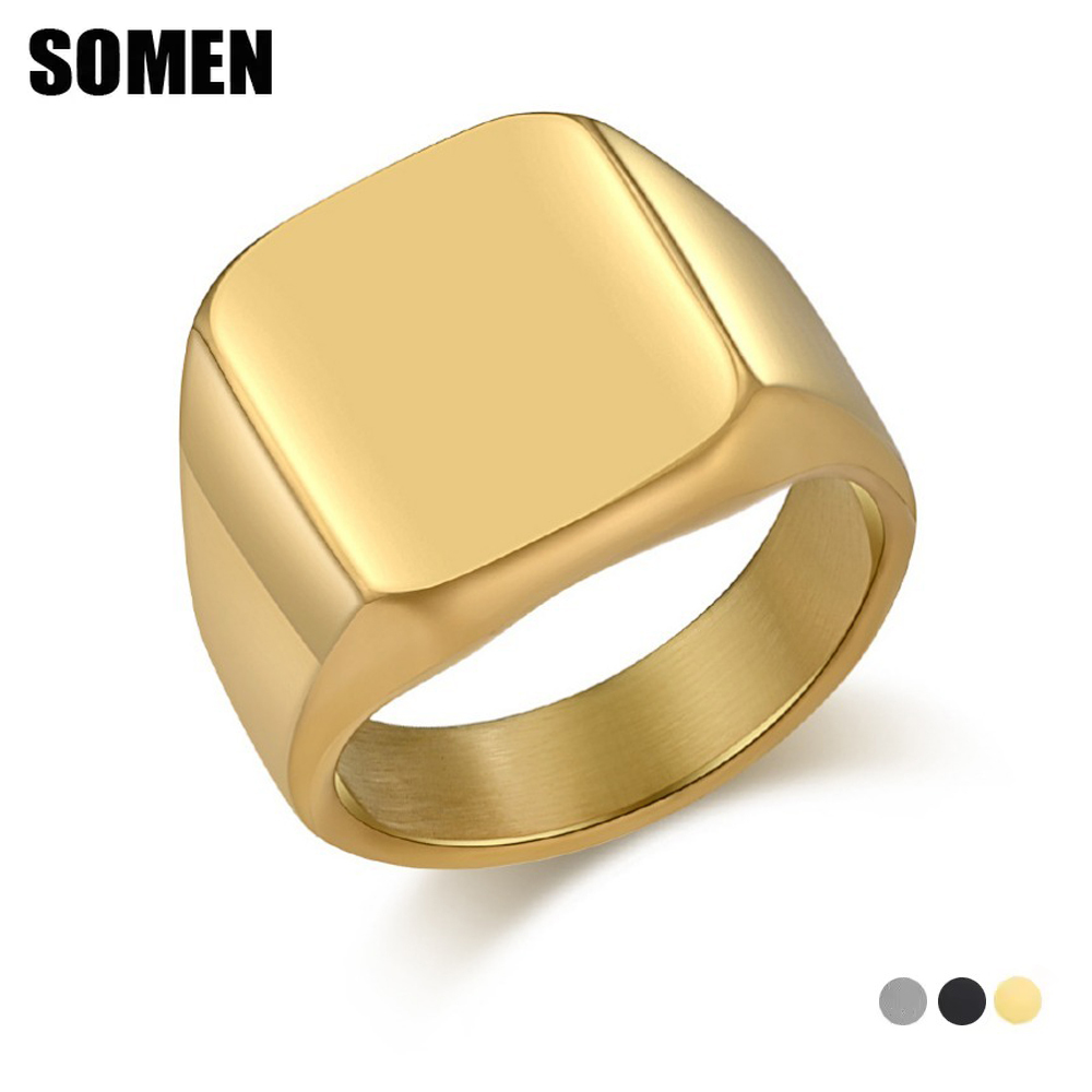 Somen Signet Square Tungsten C - Mens Signet Ring ulasan dan harga