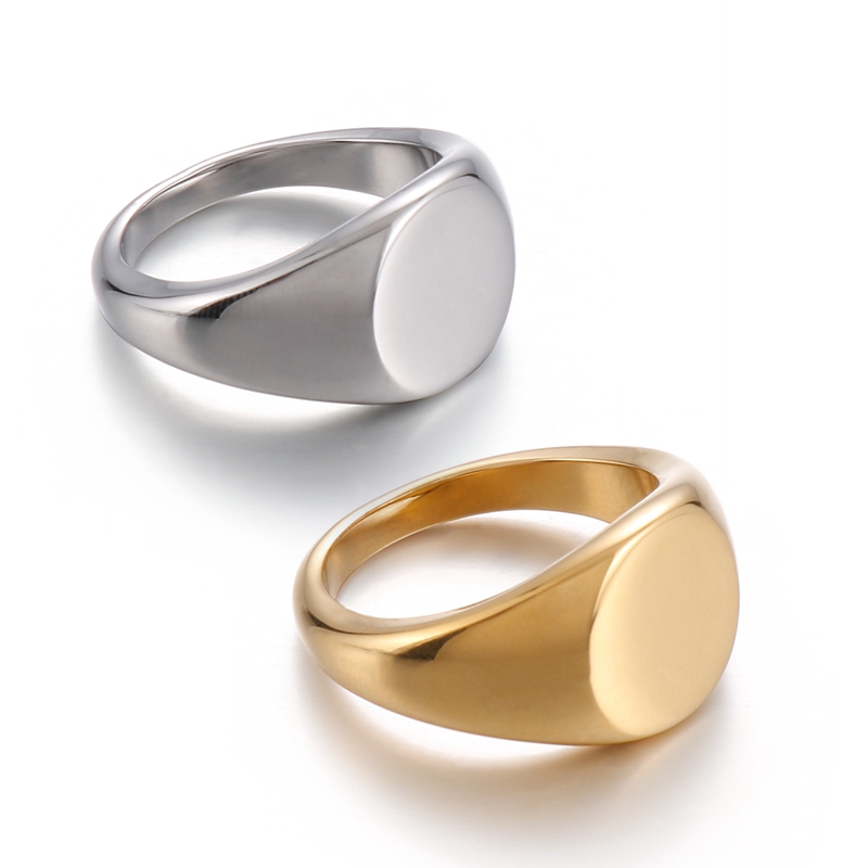 Signet Ring Stainless Steel Ri - Mens Signet Ring ulasan dan harga