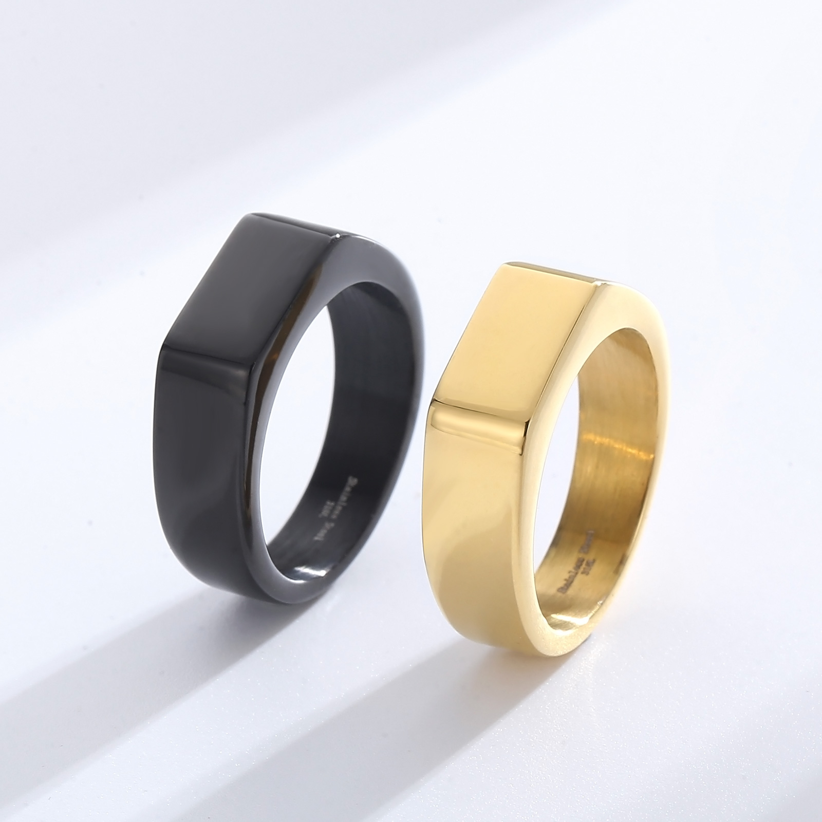 Signet Ring Stainless Steel Ri - Mens Signet Ring ulasan dan harga