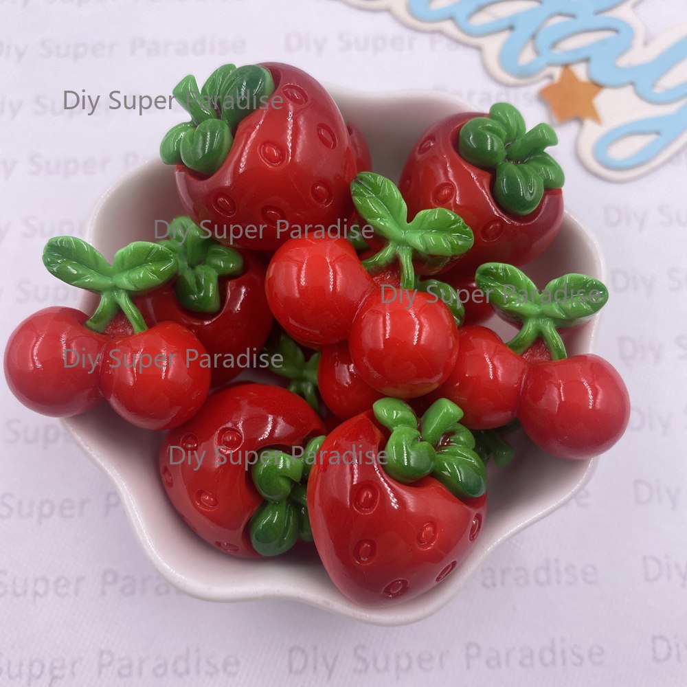 8PCS Resin Kawaii Colorful Red - Paradise Jewelry & Watches Llc Miami Reviews ulasan dan harga