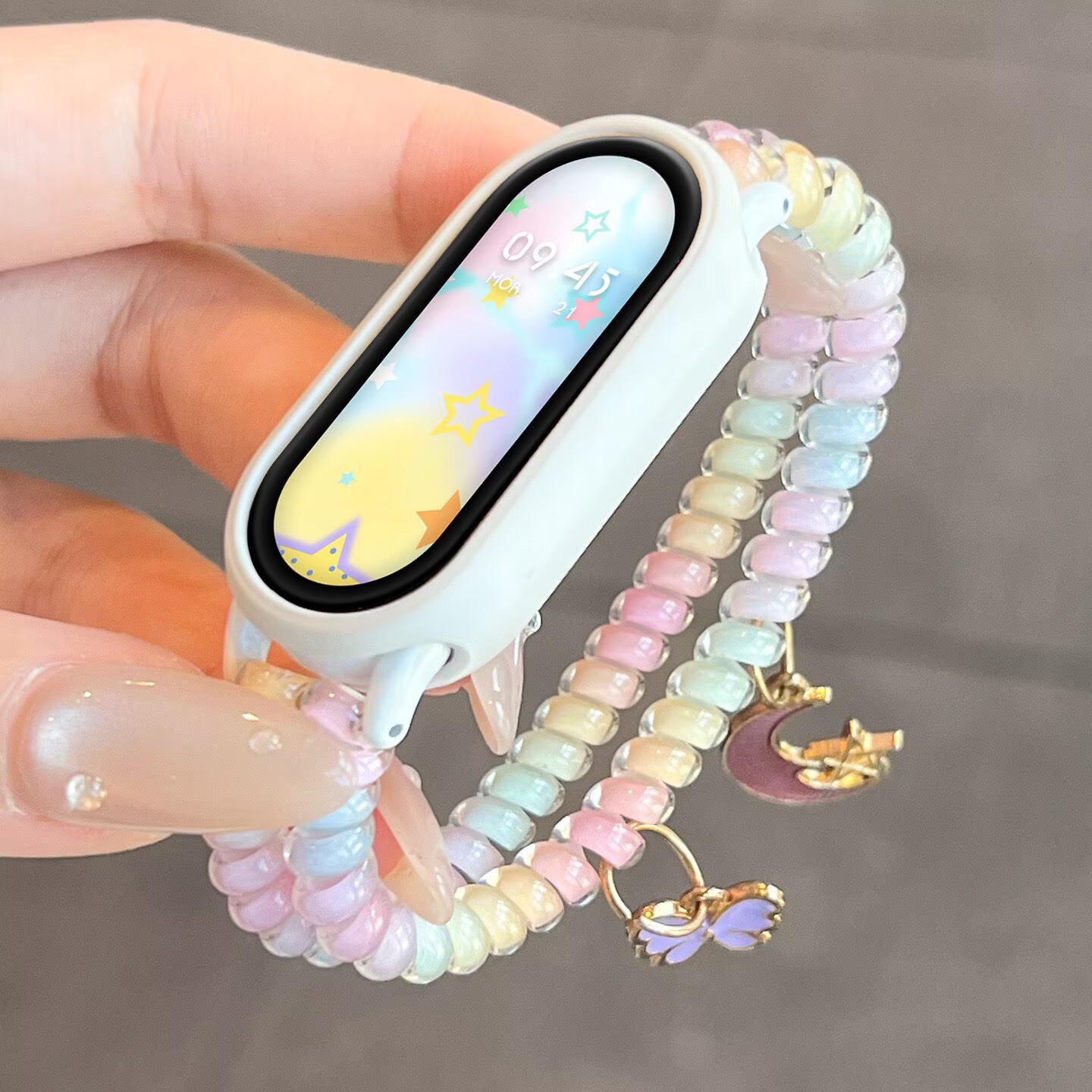 Candy Gradient Flat Bead Strap - Jewelry Watches For Kids ulasan dan harga