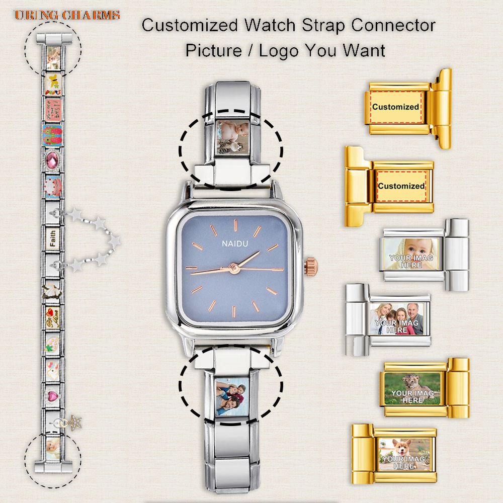 1 pair Picture Logo Customized - Jewelry Making Watches ulasan dan harga