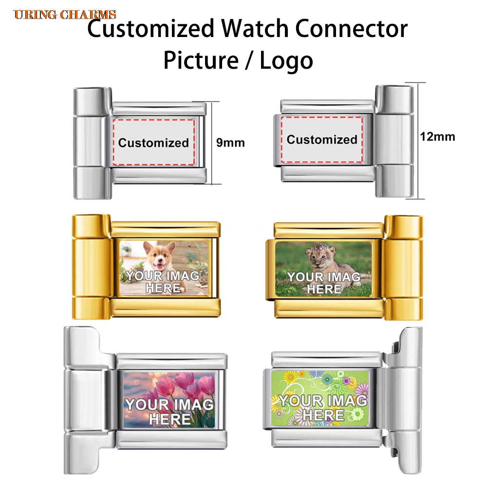 1 pair Picture Logo Customized - Jewelry Making Watches ulasan dan harga
