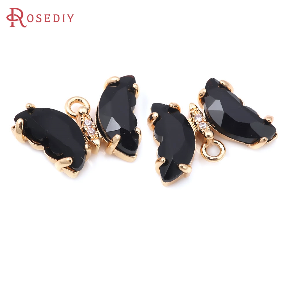 10PCS 18K Gold Color Brass and - Butterfly Pendant Necklace ulasan dan harga