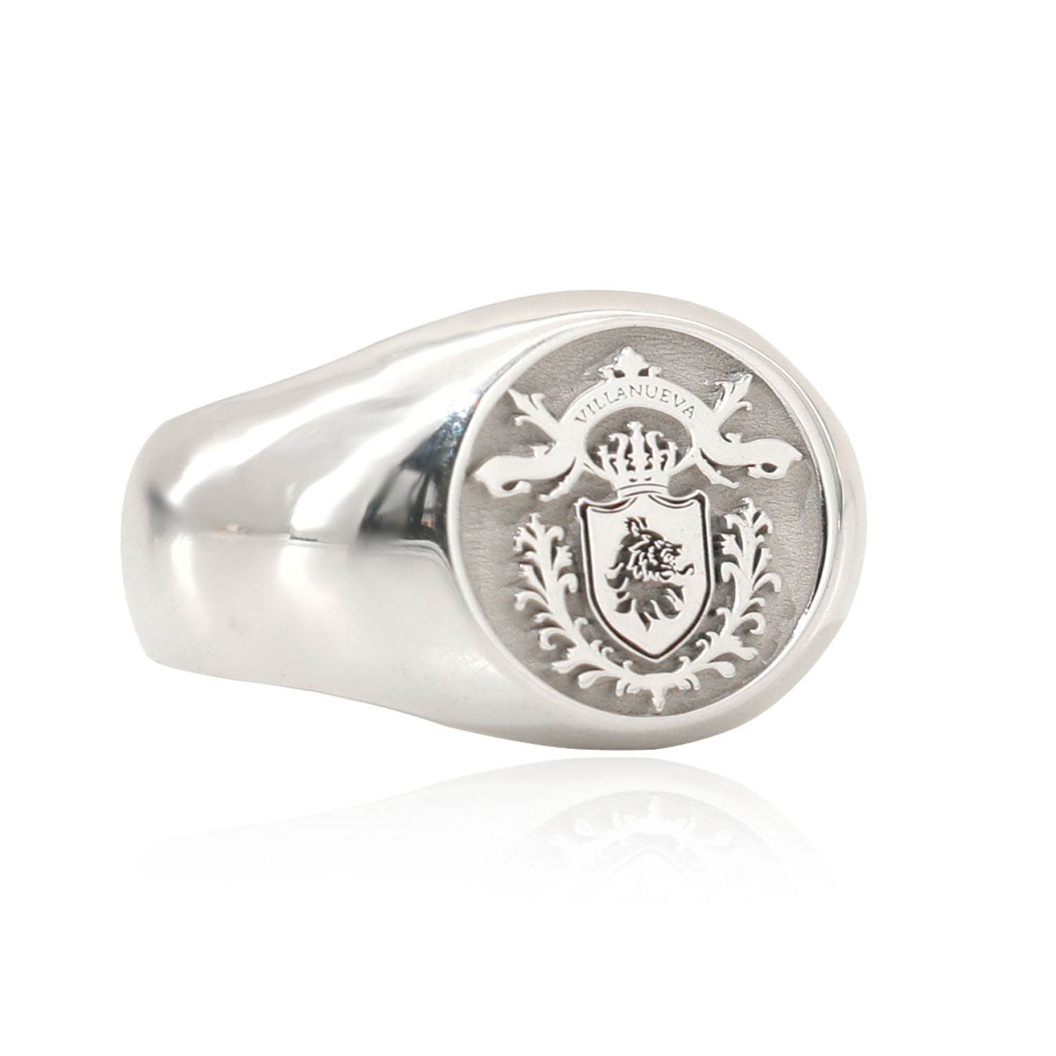 17mm Round 925 Solid Silver Me - Mens Signet Ring ulasan dan harga