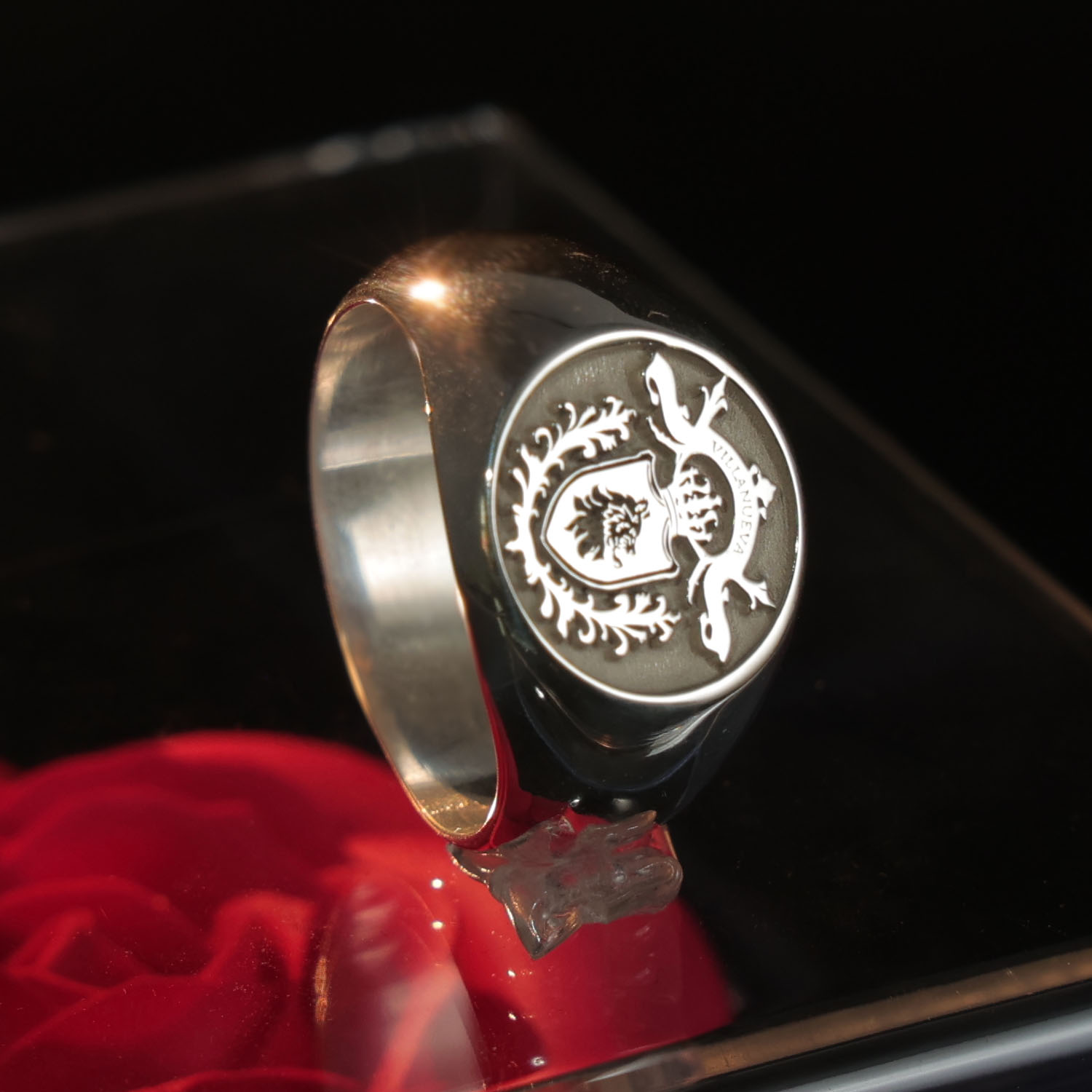 17mm Round 925 Solid Silver Me - Mens Signet Ring ulasan dan harga