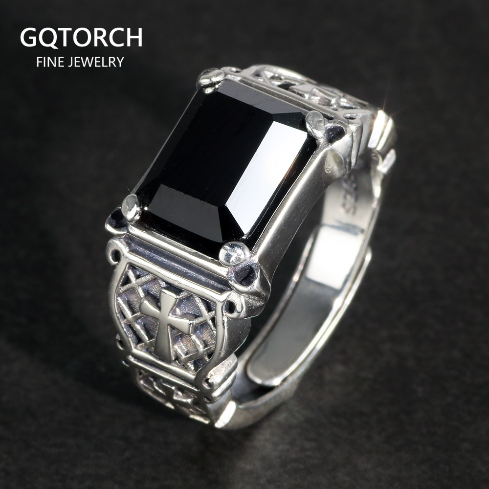 Vintage Punk Silver 925 Jewelr - Mens Signet Ring ulasan dan harga