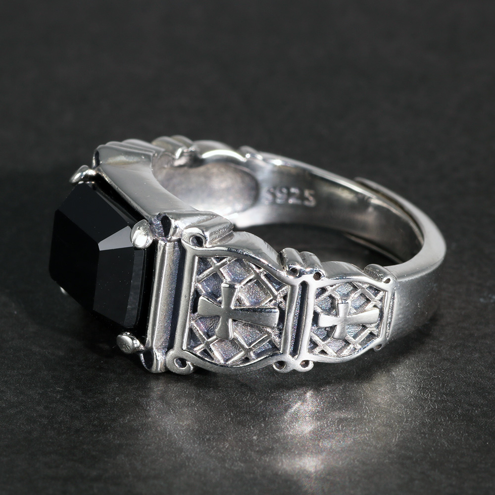 Vintage Punk Silver 925 Jewelr - Mens Signet Ring ulasan dan harga