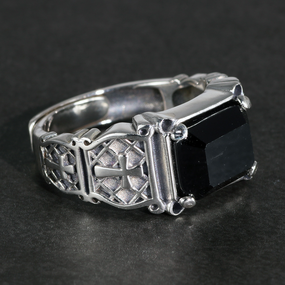 Vintage Punk Silver 925 Jewelr - Mens Signet Ring ulasan dan harga